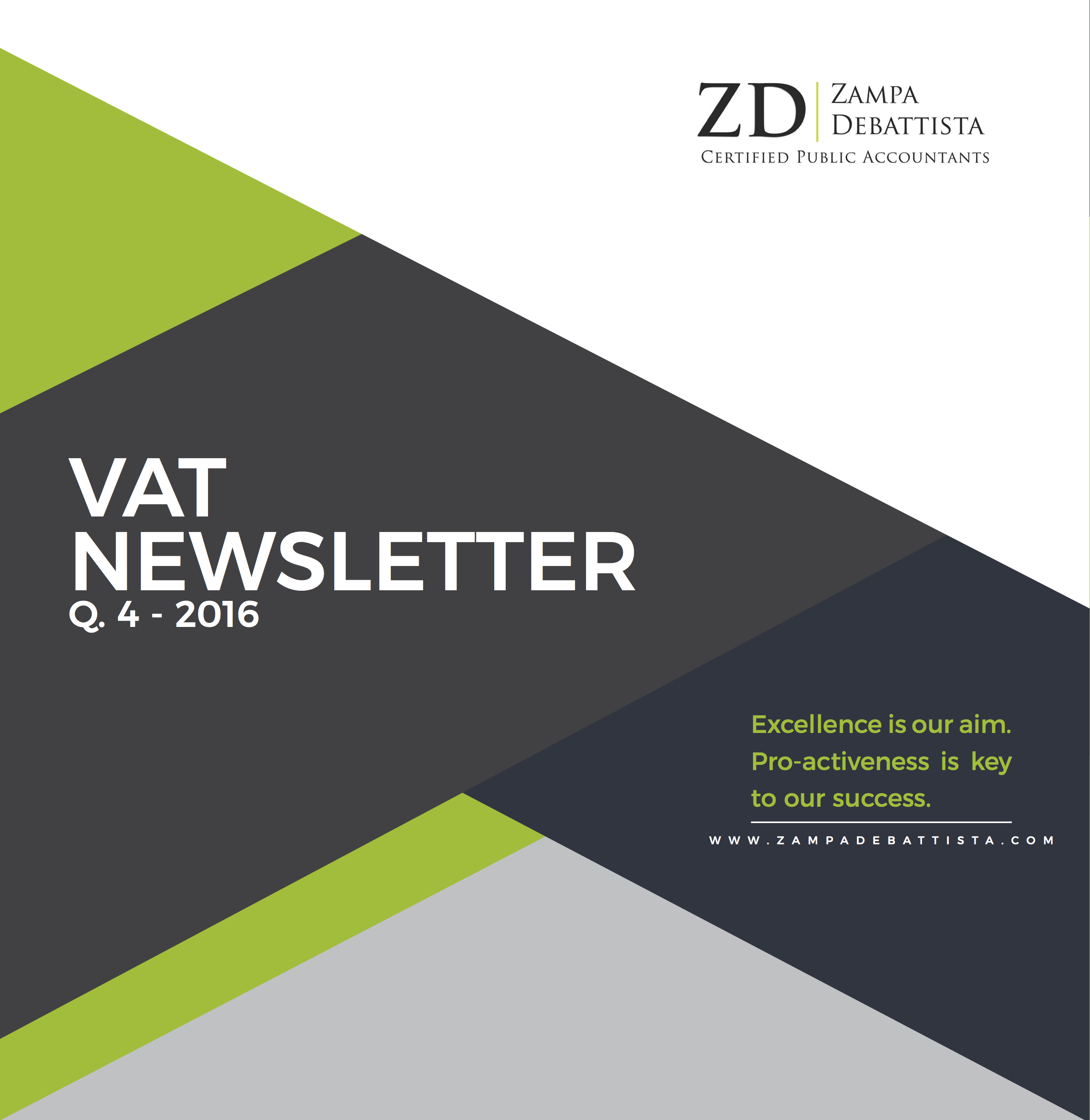 VAT Newsletter Q4 – 2016