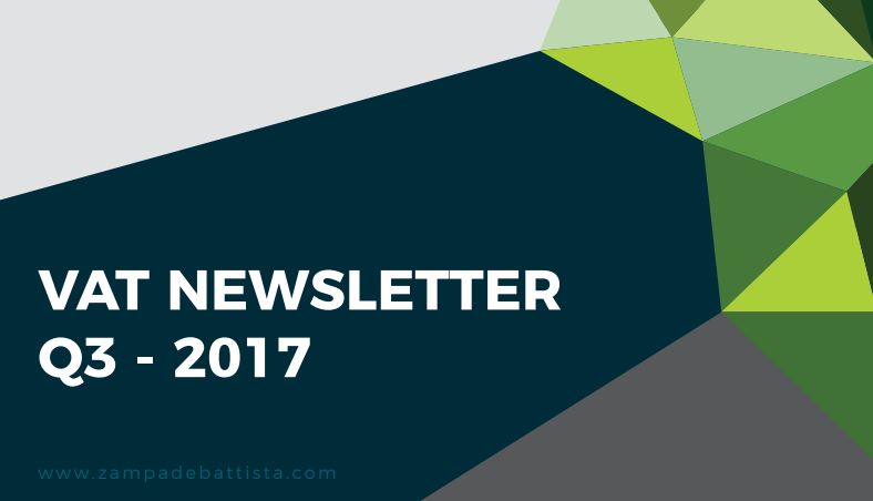 VAT Newsletter Q3 – 2017