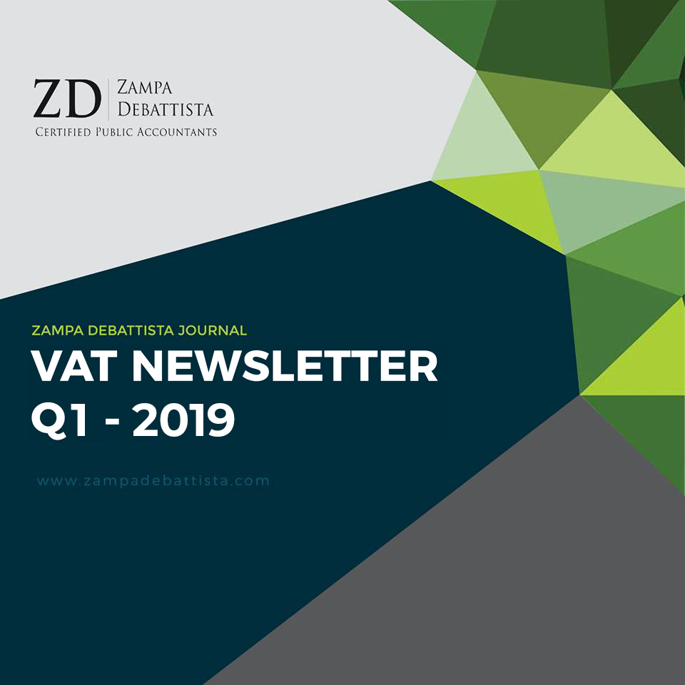 VAT Newsletter  Q1 – 2019