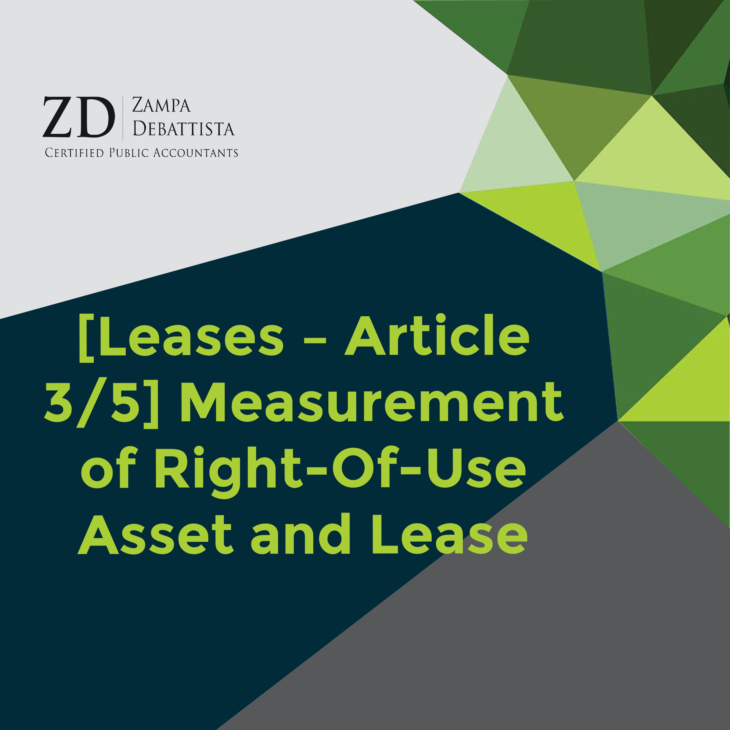 [Leases – Article 3/5] Measurement of Right-Of-Use Asset and Lease Liability
