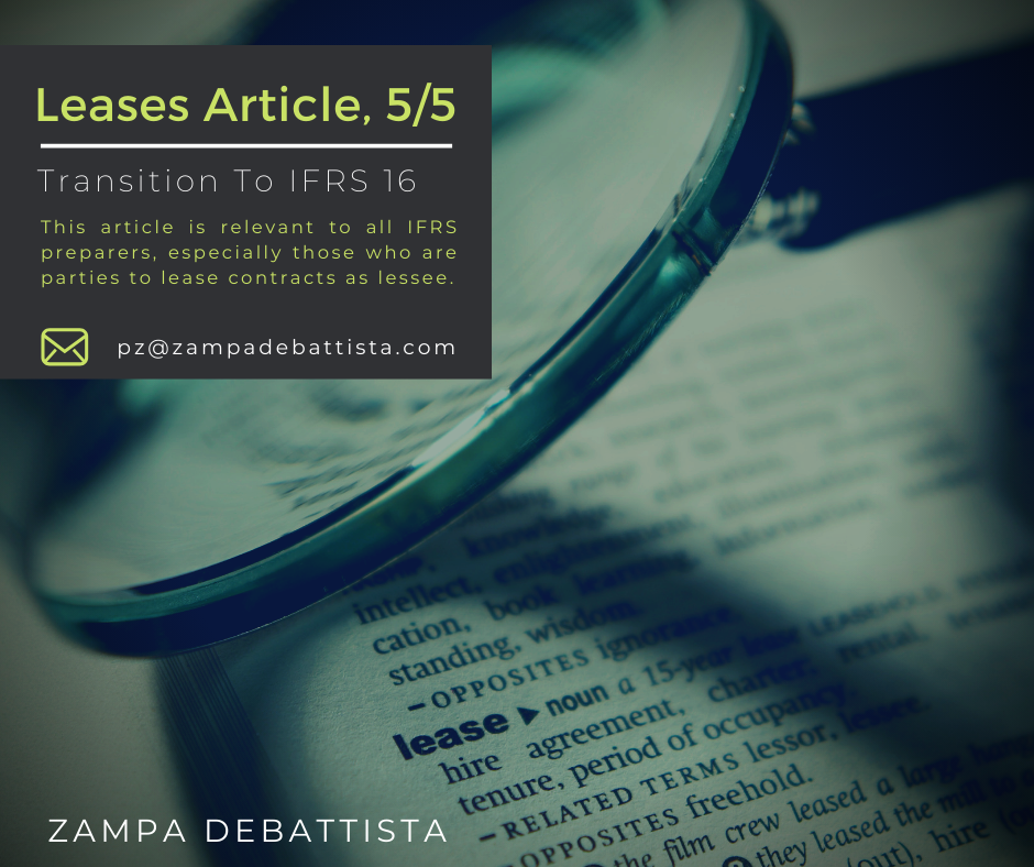 [Leases – Article 5/5] – Transition to IFRS 16